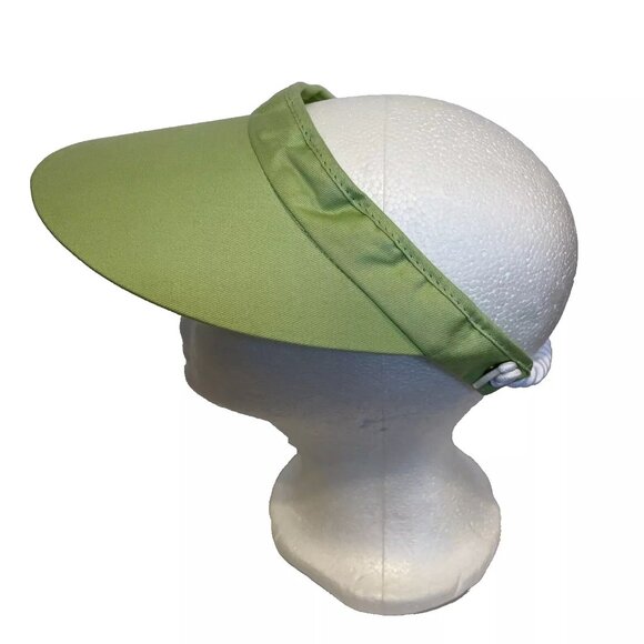 Tropical Trends Solid Green Golf Visor Sun Hat Twisted Cord - Picture 1 of 10